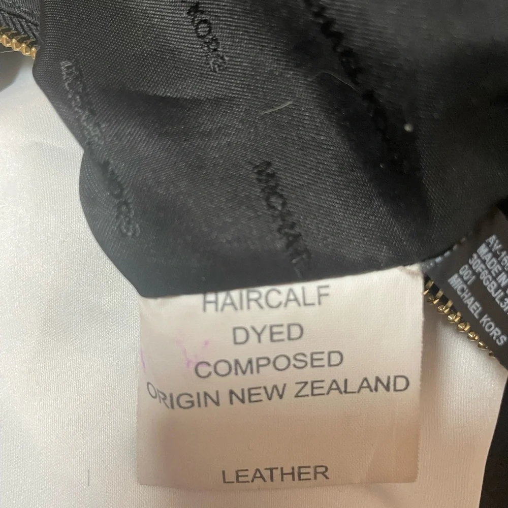 Michael Kors Black Brooklyn Applique Haircalf Feed Bag Purse with Dust Bag - Picture 11 of 15